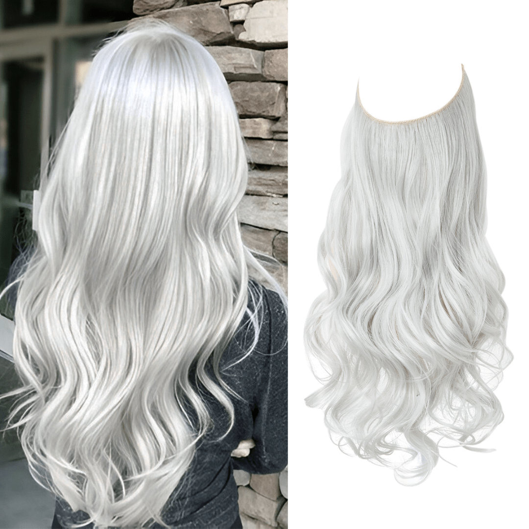 Silver Light Grey + 1 FREE HALO / 18 Inch